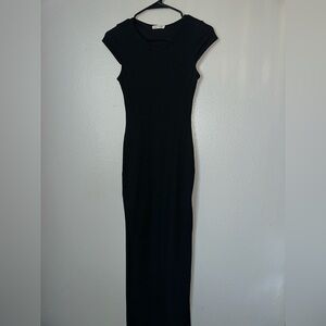 Heart Hips Classic Black Maxi bodycon dress